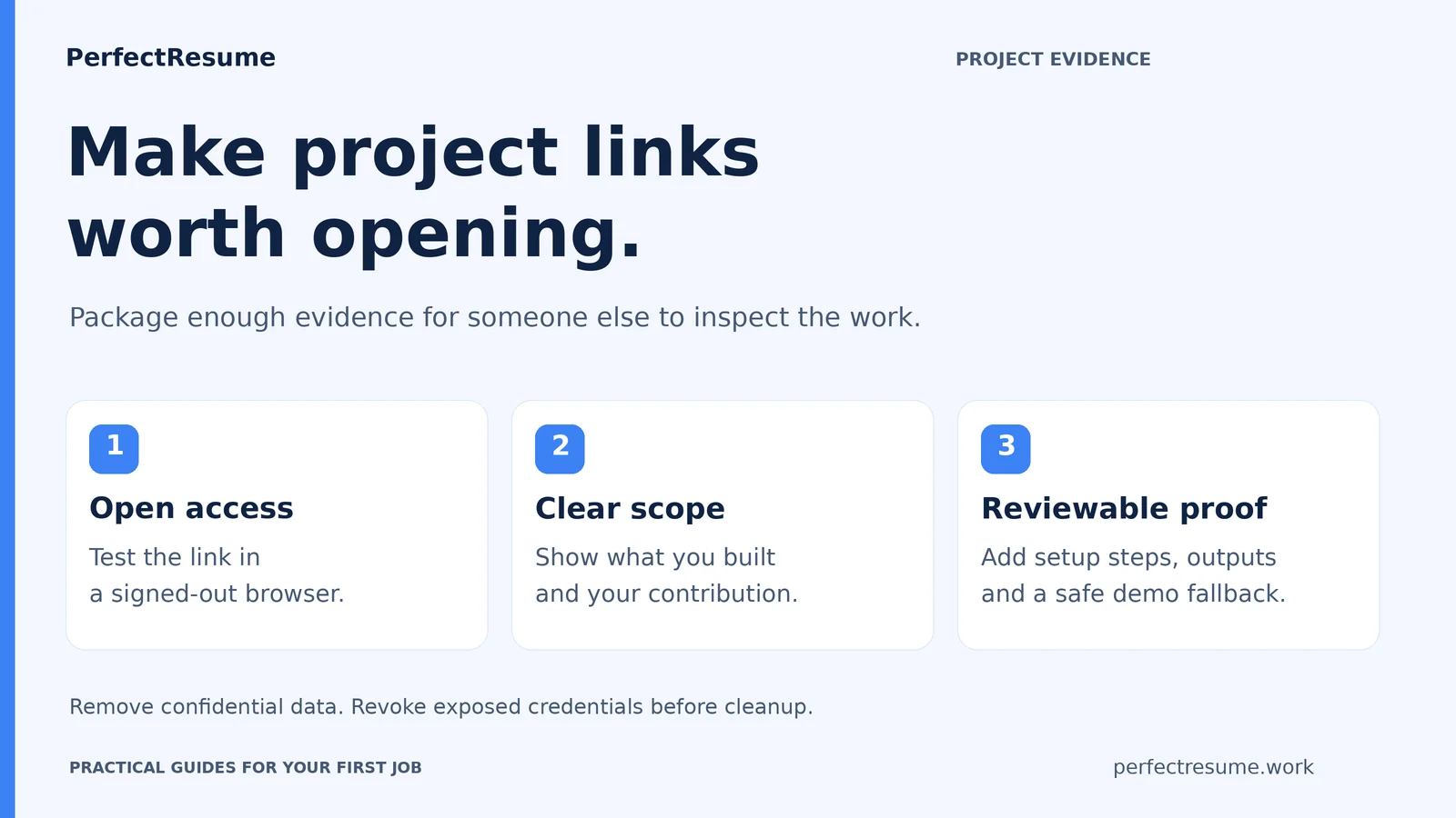 Projects on resume: Make your evidence easy to review